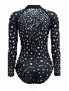Whale shark print - Womens rash guard (back).webp
