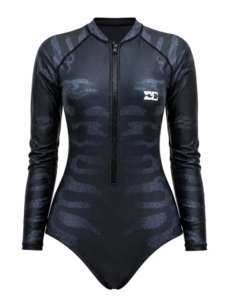 Tiger shark womens rash guard (front).webp