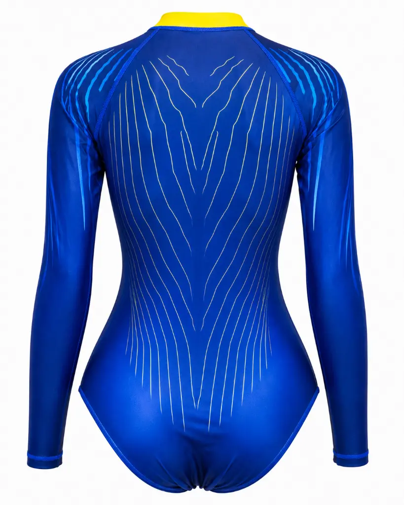 Emperor engelfish (adult) womens rash guard (back).webp