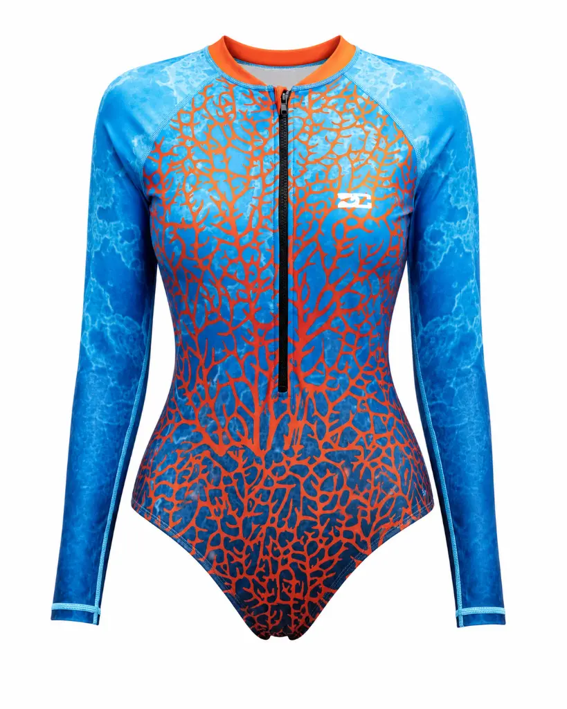 Seafan (coral) rash guard for women (front).webp