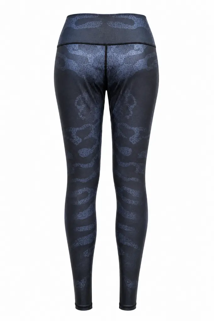 Tiger shark print womens leggings (back).webp