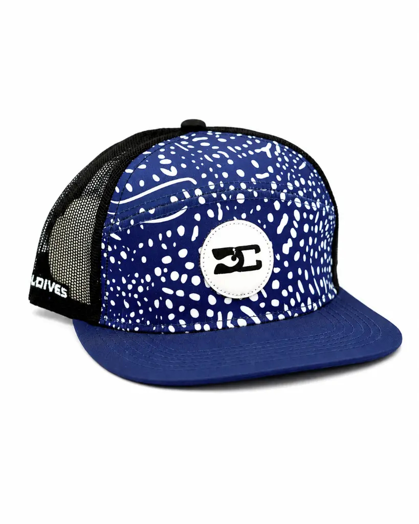 DCM cap with abstract Whale shark print.webp