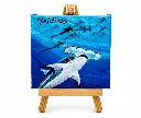 Painting Mini canvas with Great hammer-heads.webp