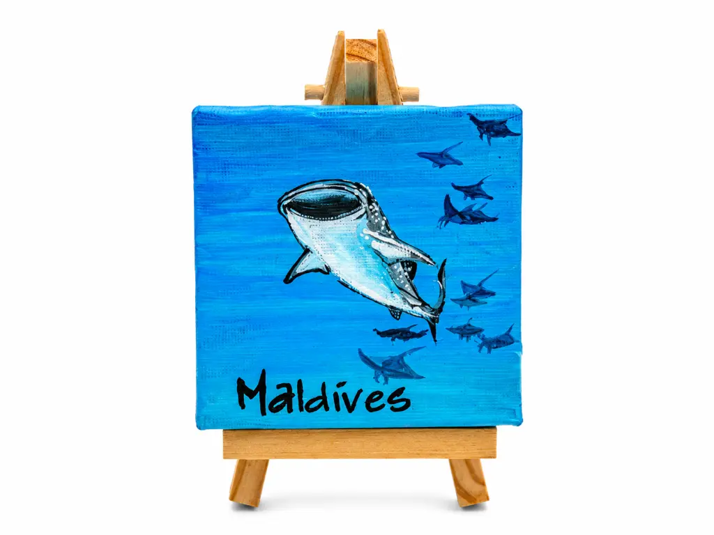 Painting Mini canvas with Whale shark.webp