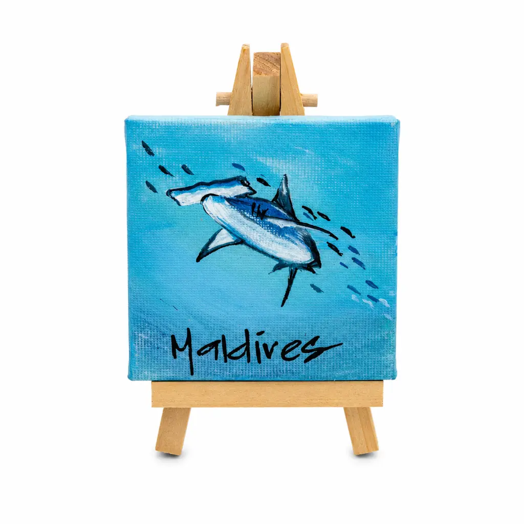 Painting Mini canvas with shark.webp