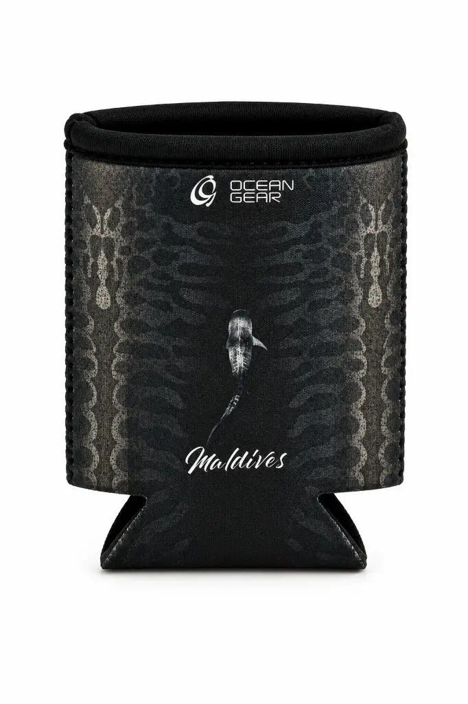 Ocean Gear koozie with tiger shark design.webp