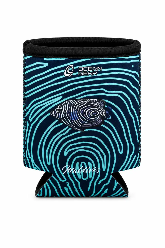 Ocean Gear Maldives koozie design.webp