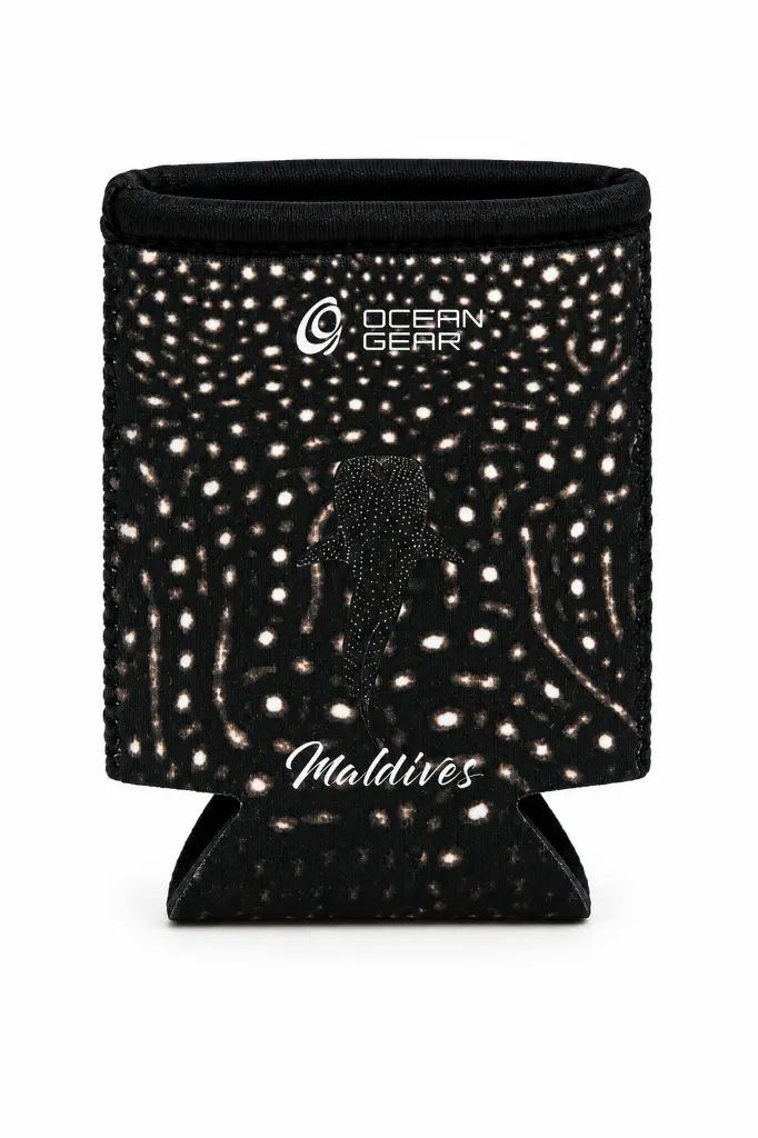 Ocean Gear koozie with whale shark design.webp