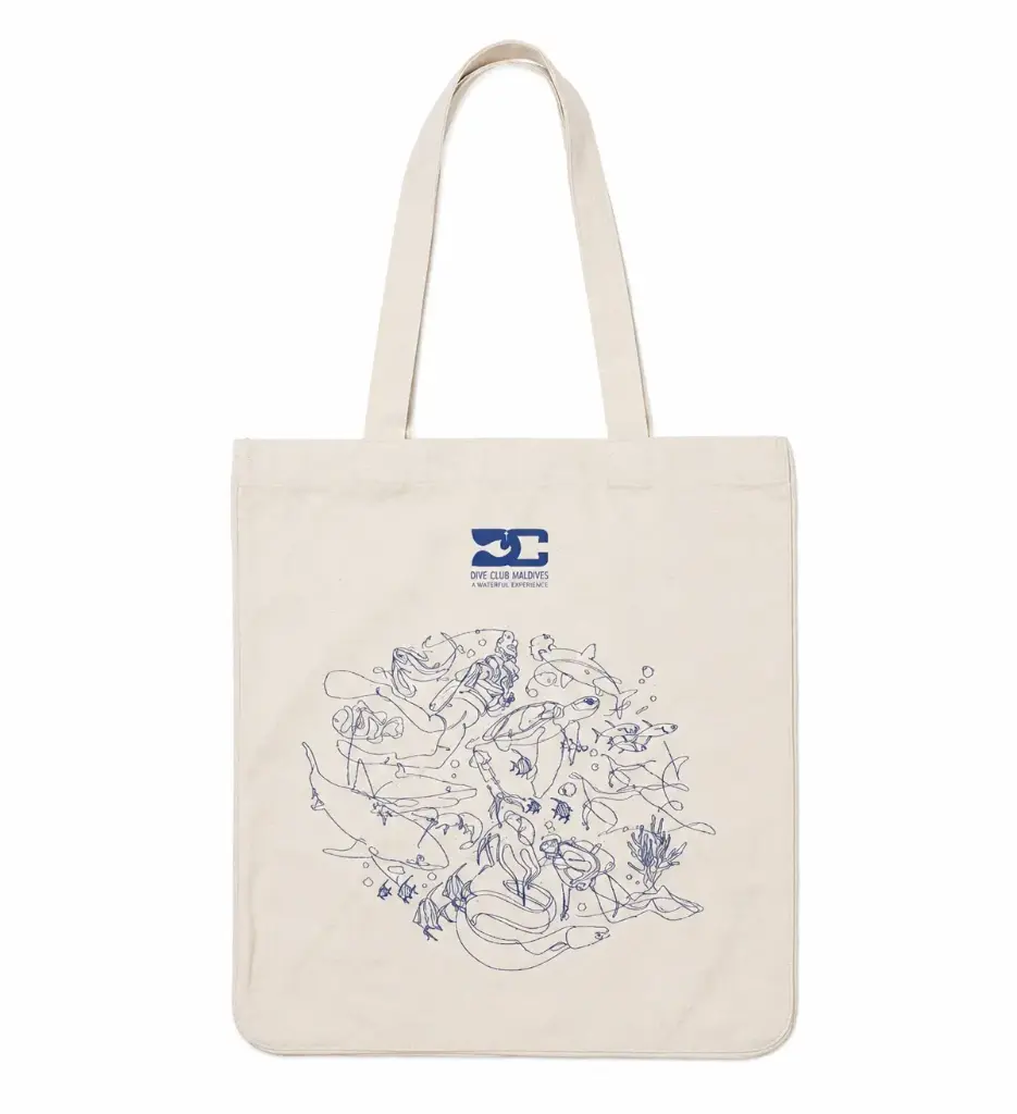 Tote Bag Big - Blue (Fish Tank Sea Life Art)