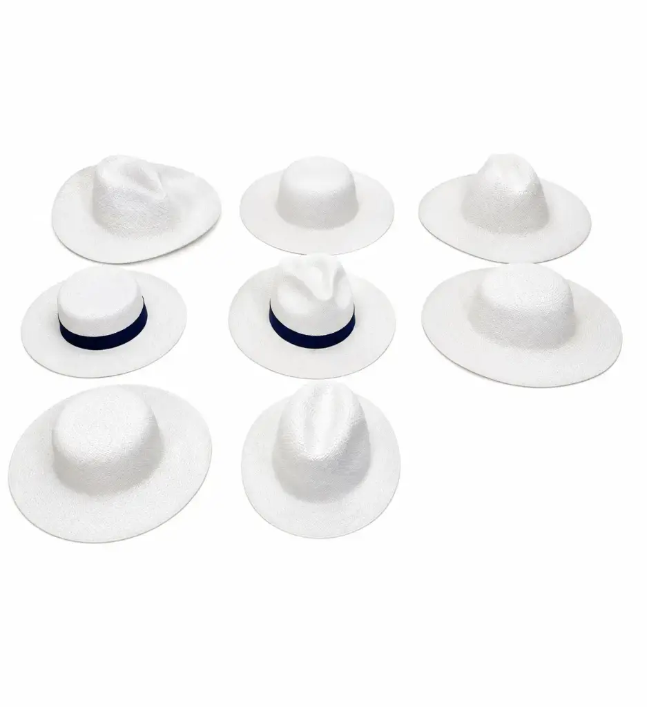 Beach Hat - White (Fedora) 