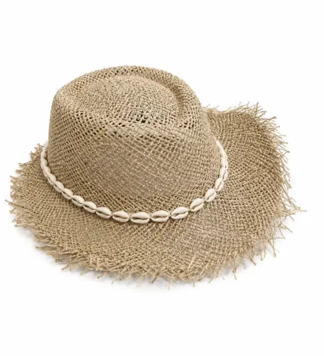 [A634] Beach Hat - Net Material with Shell 