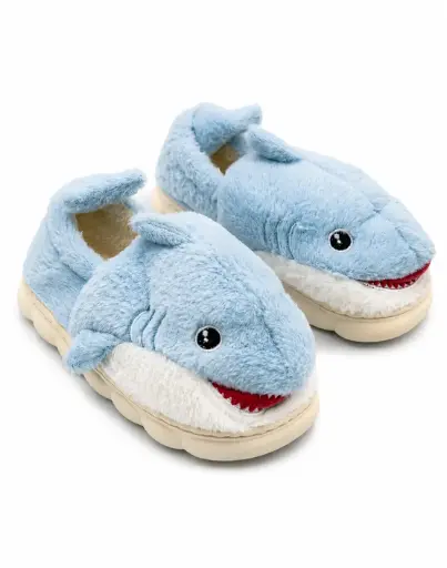 Shark Plush Slippers Kids